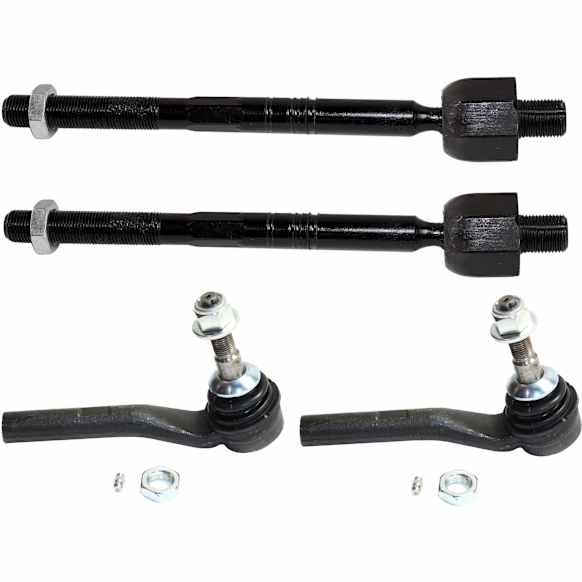 Front, Driver and Passenger Side, Inner and Outer Tie Rod Ends