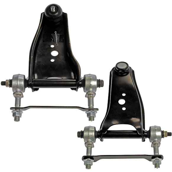 SET-RB520614 Front, Driver and Passenger Side, Upper Control Arm, With ball joint(s), Coupe, Steel