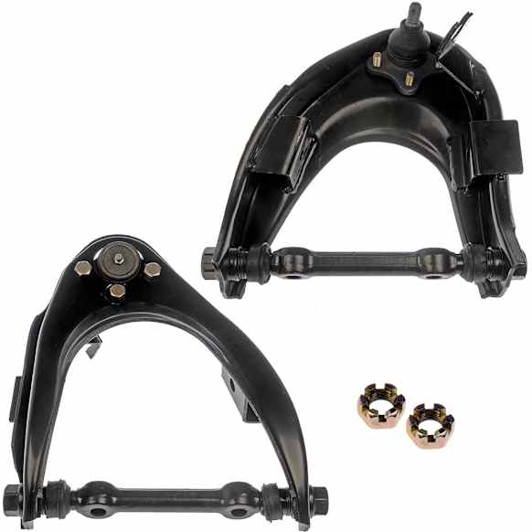 SET-RB521636 Front, Driver and Passenger Side, Upper Control Arm, With ball joint(s), Steel