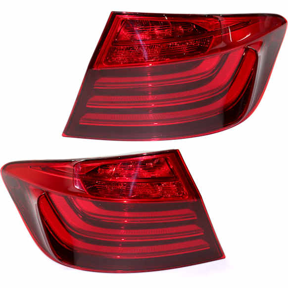Driver and Passenger Side, Outer Tail Lights, with Bulbs, LED, Mounts on Body, CAPA Certified