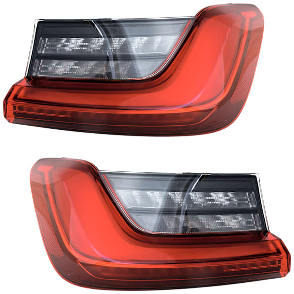 Driver and Passenger Side, Outer LED Tail Light, With bulb(s), OE Replacement, CAPA Certified