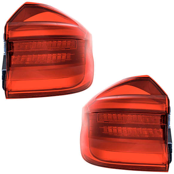 Driver and Passenger Side, Outer LED Tail Light, With bulb(s), OE Replacement, CAPA Certified