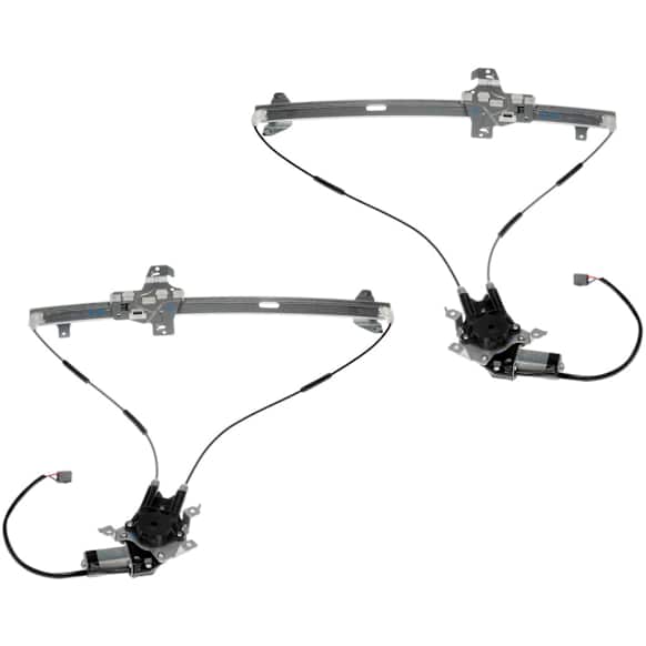 SET-RB741587 Front, Driver and Passenger Side OE Solutions Series Power Window Regulator, With Motor
