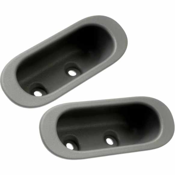 SET-RB7615105 Front, Driver and Passenger Side Black Interior Door Handle, Without Door Lock Hole
