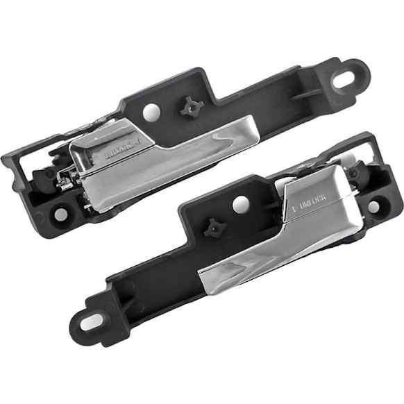SET-RB81701 Front, Driver and Passenger Side Chrome Interior Door Handle, With Door Lock Button
