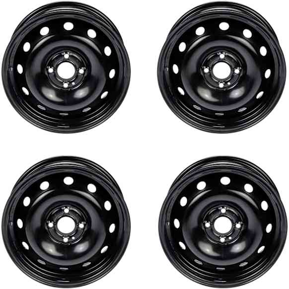 SET-RB939100-4 Steel Black Wheel, 15 in. X 6 in., 4 x 3.94 in. Bolt Pattern