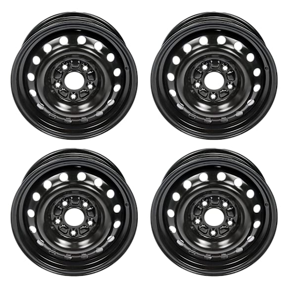 SET-RB939265-4 Steel Black Wheel, 15 in. X 6 in., 5 x 114.3 mm Bolt Pattern