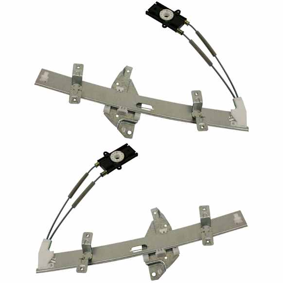 Front, Driver and Passenger Side Power Window Regulator, Without Motor