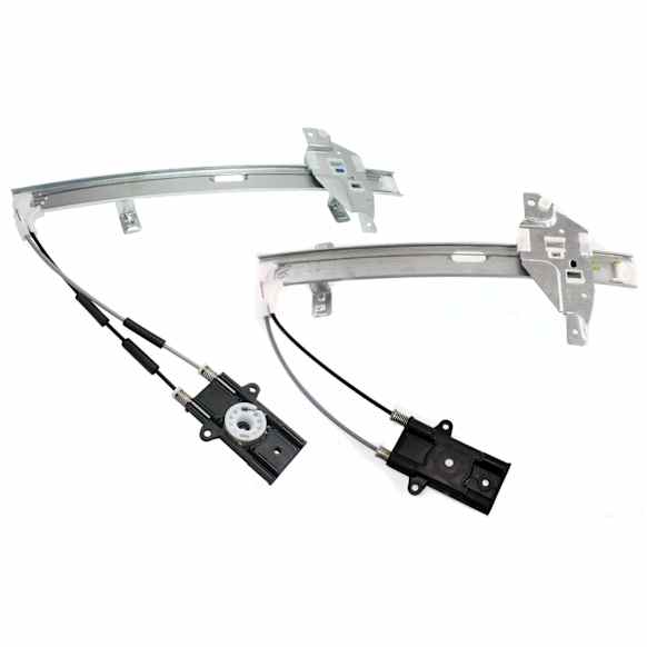 Front and Rear, Driver Side Window Regulators, Power, Without Motor