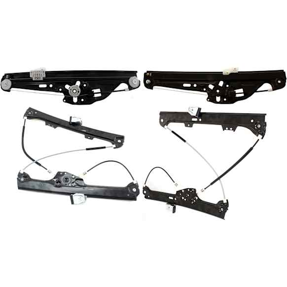 2008 BMW 528i - Front and Rear, Driver and Passenger Side Power Window Regulator, Without Motor