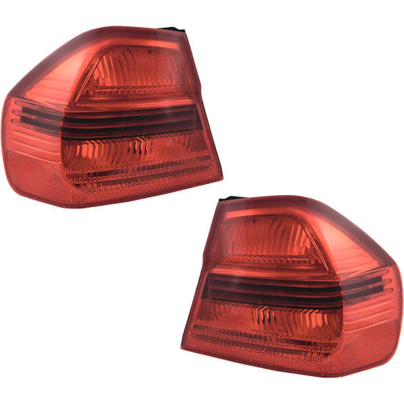 2006 BMW 330xi - Driver and Passenger Side, Outer Halogen Tail Light, Without bulb(s), 4-Door mfrbodycodename : E90, Mounts On Body, OE Replacement, Sedan