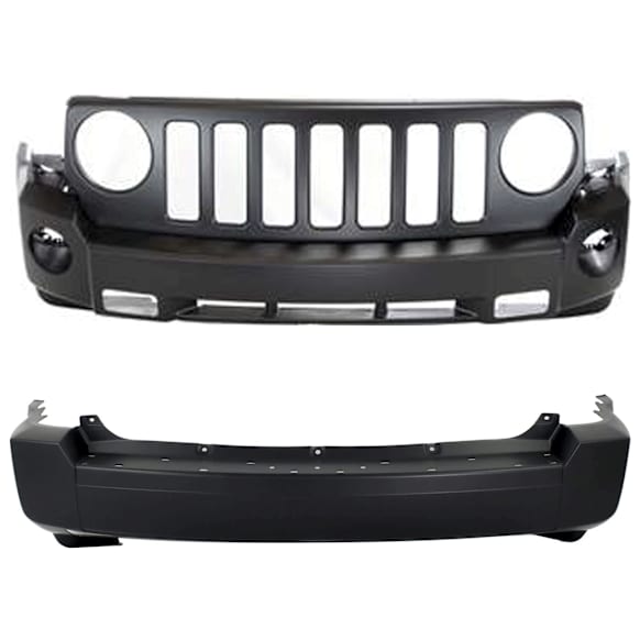 Front and Rear Primed Bumper Cover