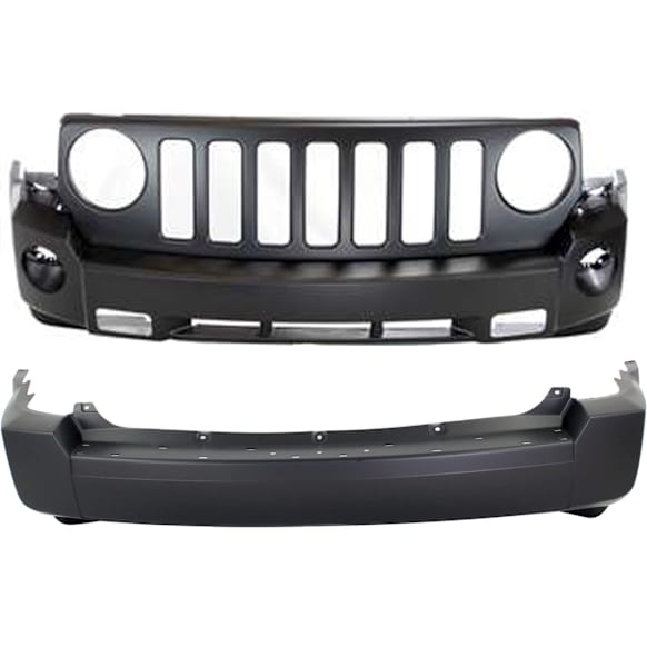 Front and Rear Primed Bumper Cover