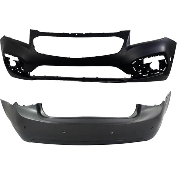Front and Rear Primed Bumper Cover CAPA Certified