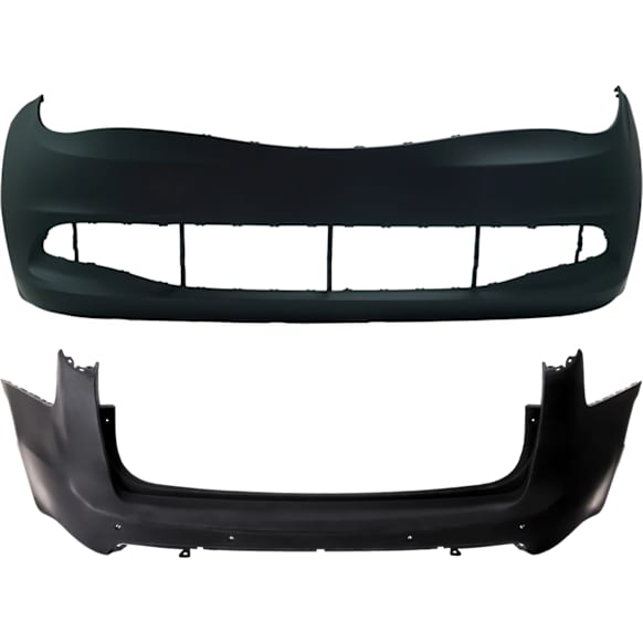 Front and Rear Primed Bumper Cover 3.6L, 6Cyl