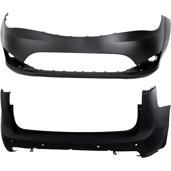 Front and Rear Primed Bumper Cover CAPA Certified