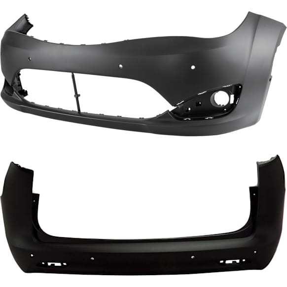 Front and Rear Primed Bumper Cover