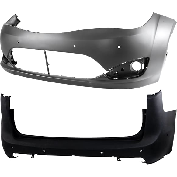 Front and Rear Primed Bumper Cover CAPA Certified