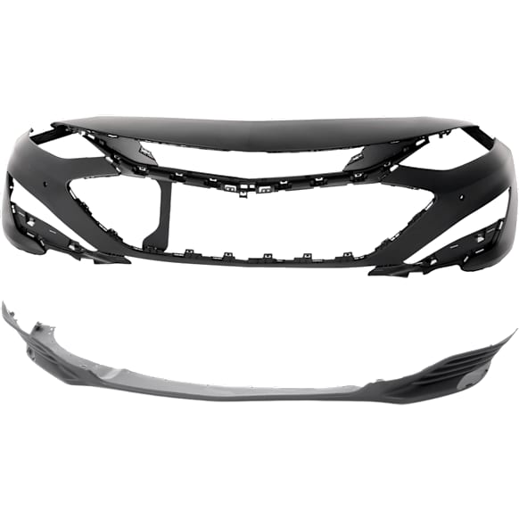 Front, Upper and Lower Primed Bumper Cover