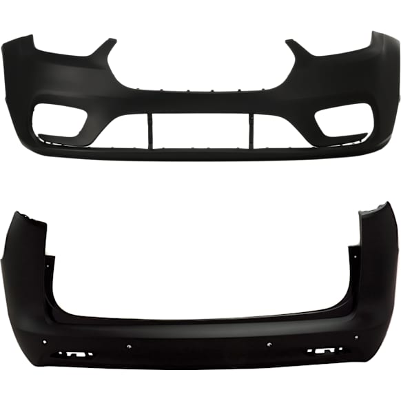 Front and Rear Primed Bumper Cover