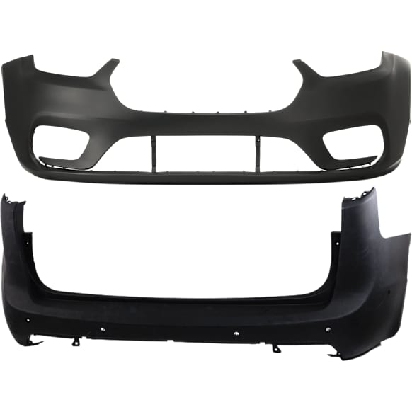 Front and Rear Primed Bumper Cover