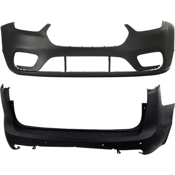 Front and Rear Primed Bumper Cover