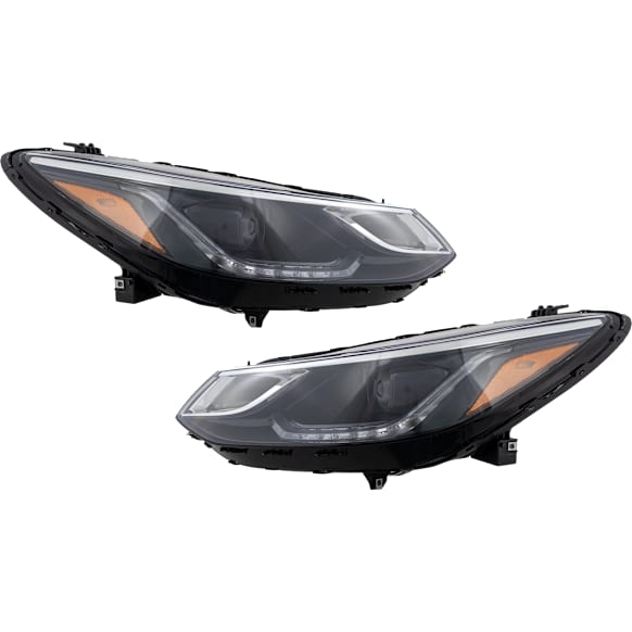 Driver and Passenger Side Halogen Headlight, With bulb(s), OE Replacement