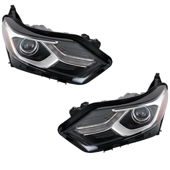 Driver and Passenger Side HID/Xenon Headlight, With bulb(s), OE Comparable Finish, CAPA Certified