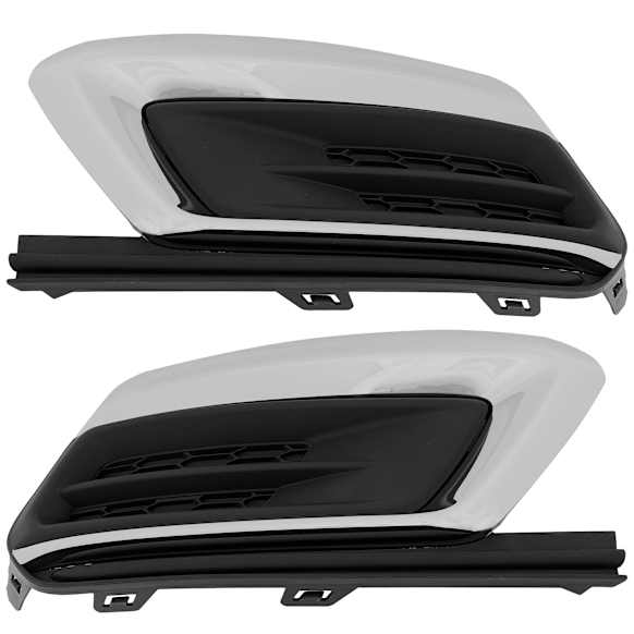Fog Light Cover - Front, Driver and Passenger Side, Black