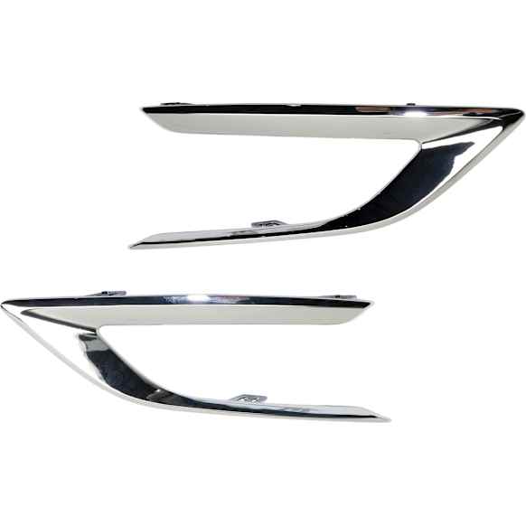 Front, Driver and Passenger Side Fog Light Trims, Chrome, For Models Without RS Package