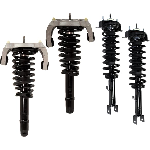 Front and Rear, Driver and Passenger Side Fully Loaded Struts, Sedan