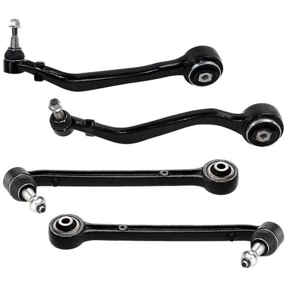 Front, Driver and Passenger Side, Lower, Frontward and Rearward Control Arm