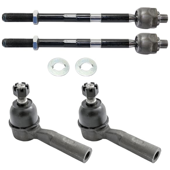 Front, Driver and Passenger Side, Inner and Outer Tie Rod Ends