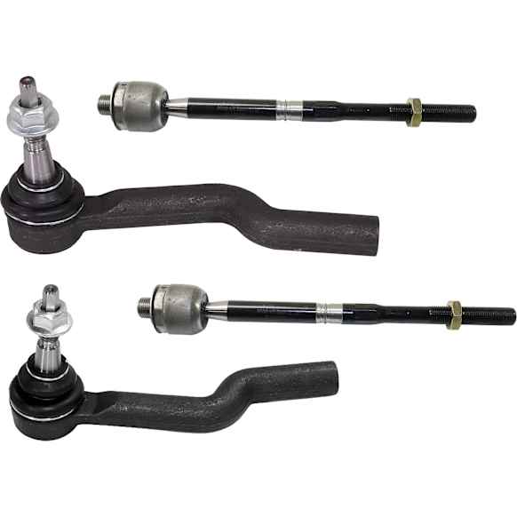Front, Driver and Passenger Side, Inner and Outer Tie Rod Ends