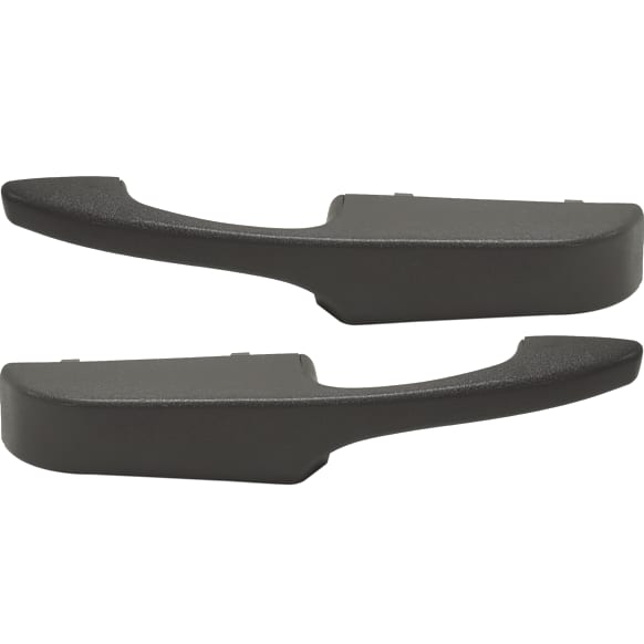Front, Driver and Passenger Side Interior Door Handles, Gray, Without Door Lock Hole