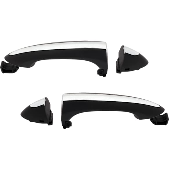 2021-2024 Chevrolet Trailblazer - Front, Driver and Passenger Side Exterior Door Handles, Black with Chrome Insert