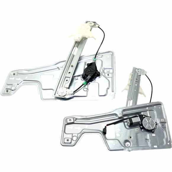Front, Driver and Passenger Side Power Window Regulator, With Motor