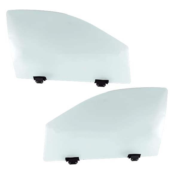 Front, Driver and Passenger Side Door Glasses, Green Tint, Replaces NAGS No. DD11027GTY, DD11028GTY