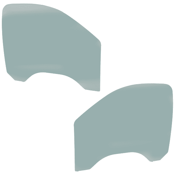 Front, Driver and Passenger Side Door Glasses, Green Tint, Replaces NAGS No. DD11163GTN, DD11164GTN
