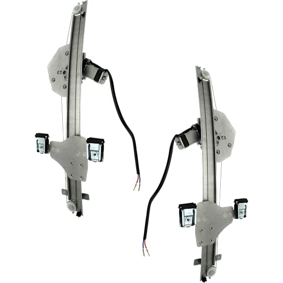 Rear, Driver and Passenger Side Power Window Regulator, With Motor