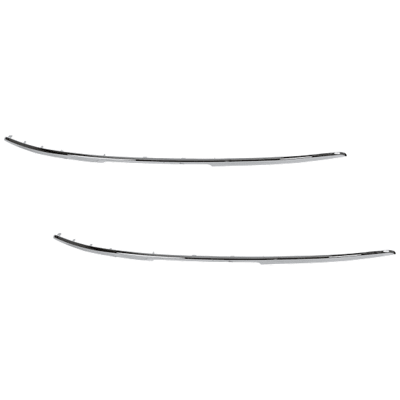 Rear, Driver and Passenger Side Bumper Trim, Chrome