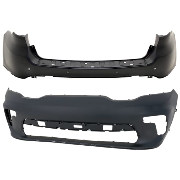 Front and Rear Primed Bumper Cover