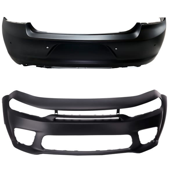 Front and Rear Primed Bumper Cover, CAPA Certified