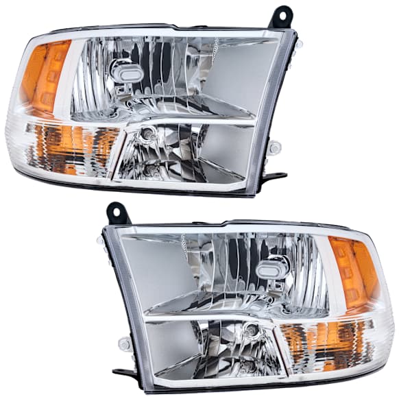 Driver and Passenger Side Halogen Headlight, With bulb(s), OE Replacement, CAPA Certified
