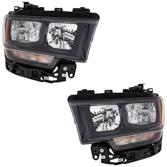 Driver and Passenger Side Halogen Headlight, With bulb(s), OE Replacement