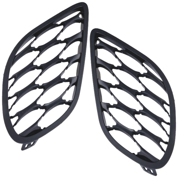 Fog Light Cover - Front, Driver and Passenger Side, Textured Black, For Models With Hood Scoop