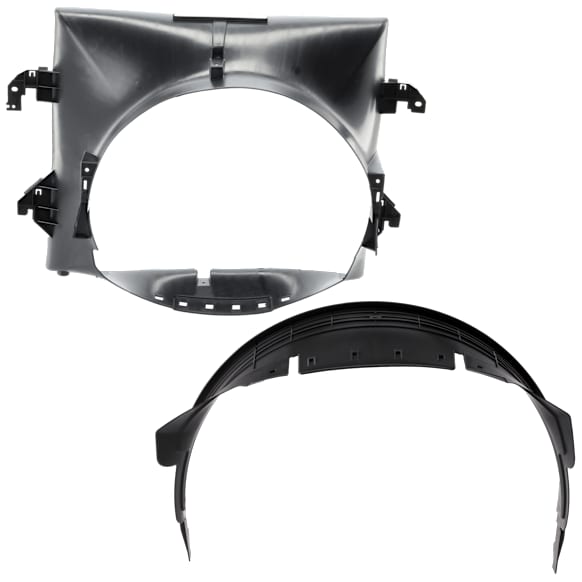 Upper and Lower Fan Shroud Fits Radiator Fan, 6.4L, 8Cyl