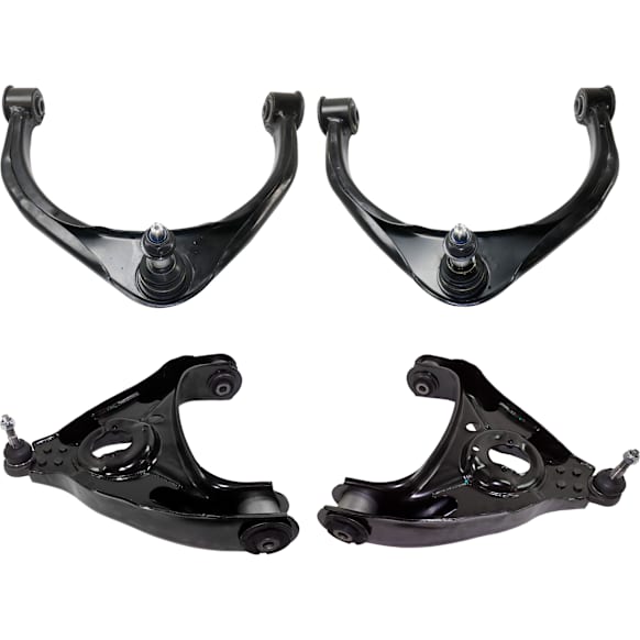 Front, Driver and Passenger Side, Upper and Lower Control Arm, RWD
