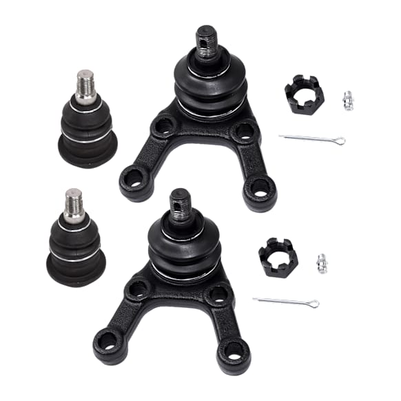 Front, Driver and Passenger Side, Upper and Lower Ball Joint