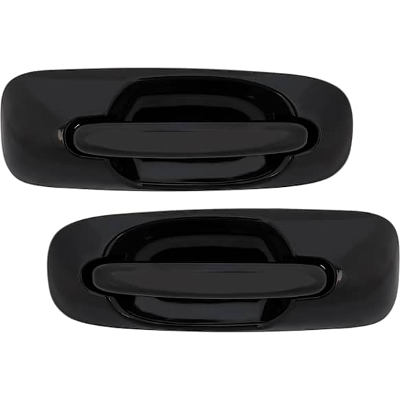 2006 Dodge Caravan - Front, Driver and Passenger Side Smooth Black Exterior Door Handle, Without Key Hole